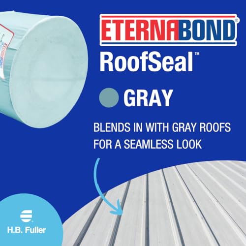 EternaBond RoofSeal Gray 6" x50' MicroSealant UV Stable RV Roof Seal Repair Tape | 35 mil Total Thickness - EB-RG060-50R - One-Step Durable, Waterproof and Airtight Sealant