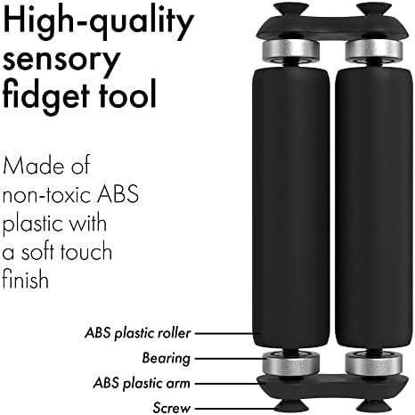 ONO Roller - Handheld Fidget Toy for Adults | Help Relieve Stress, Anxiety, Tension | Promotes Focus, Clarity | Compact, Portable Design (Junior Size/ABS Plastic, Black)