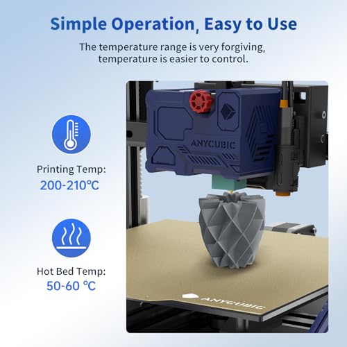 ANYCUBIC PLA Filament 1.75mm Bundle, 3D Printer Filament 1.75mm Dimensional Accuracy +/- 0.02mm, 1KG Spool (2.2 lbs), 6KG Gray
