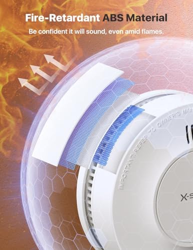 X-Sense Smoke Alarm, 10-Year Battery Fire Alarm Smoke Detector with LED Indicator & Silence Button, SD2J0AX, 3-Pack