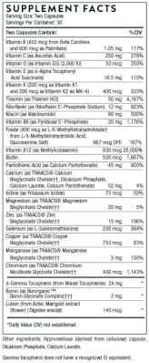 THORNE - Basic Nutrients 2/Day - Comprehensive Daily Multivitamin with Optimal Bioavailability - Vitamin & Mineral Formula - Gluten, Dairy & Soy-Free - 60 Capsules - 30 Servings
