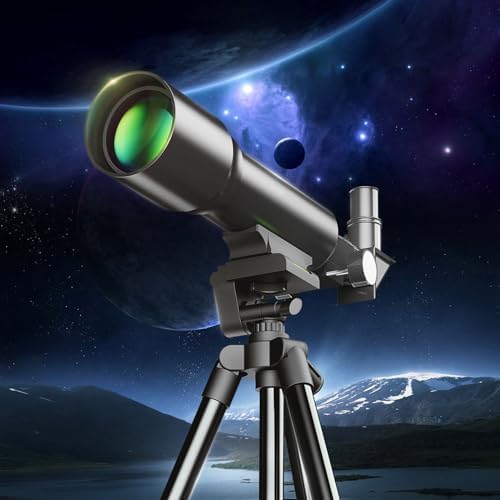 Telescope for Kids 50mm Aperture 360mm AZ Astronomical Portable Telescope for Adults Beginners with Upgraded Tripod White