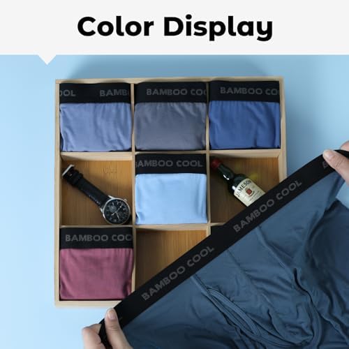 BAMBOO COOL Men's Ultra ComfortSoft Underwear, Moisture Wicking & Breathable No Ride Up Boxer Briefs with Fly, Multipack