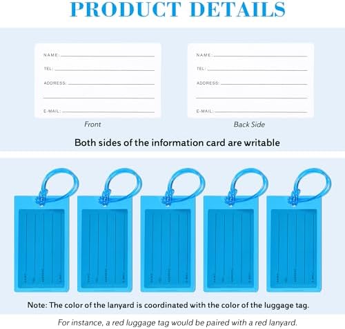 100 Pack Luggage Tags for Suitcases, Airplane Travel Essentials for Flying, International Travel Must Haves, and Luggage Accessories by Sodsay
