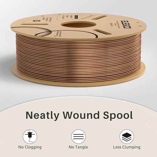 ELEGOO Metal PLA Filament 1.75mm Bronze 1KG, Metallic Shiny 3D Printer Filament with Actual Metal Filled, 1kg Spool(2.2lbs) Fits for Most FDM 3D Printers
