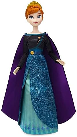 Disney Store Girl's Princess Classic Doll (Queen Anna from Frozen 2), 11 Inches, Includes Brush with Molded Details, Fully Posable Toy in Classic Outfit -