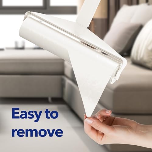 Large Lint Rollers for Carpet, 9.45'' Sticky Rollers for Floor with 360 Sheets, Extendable Long Handle Sticky Mop for Cleaning Couch, Curtains, Cars, Clothing, and Pet Hair
