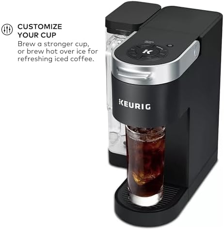 Keurig K-Supreme Single Serve K-Cup Pod Coffee Maker, MultiStream Technology, 4 Brew Sizes, 66oz Dual-Position Removable Reservoir, Black (Renewed)