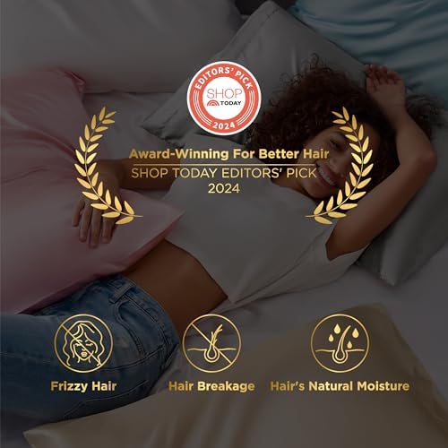 Bedsure Satin Pillowcase for Hair and Skin Queen - Pure White Silky Pillowcase Set of 4 with Envelope Closure, Similar to Silk Pillow Cases, Gifts for Women Men, 20x30 Inches