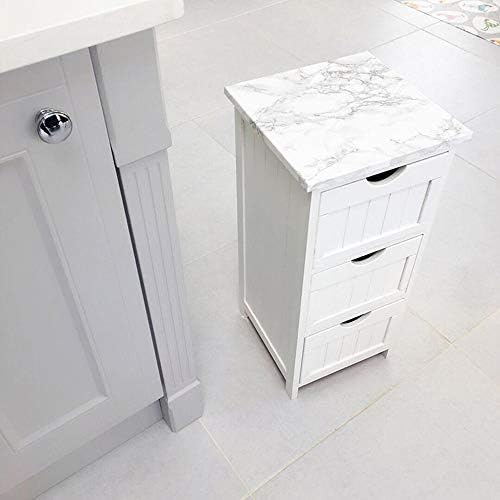practicalWs Marble Paper Granite Gray/White Roll Kitchen Countertop Cabinet Furniture is Renovated Thick PVC Easy to Remove Without Leaving Glue Upgrade 17.71" x 196.8"