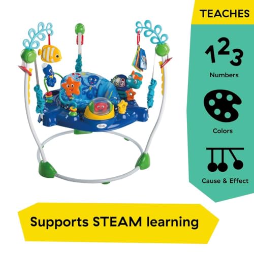 Baby Einstein Neptune's Ocean Discovery Activity Jumper, Ages 6 months +, Max weight 25 lbs., Unisex