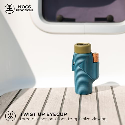 Nocs Provisions Zoom Tube 8x32 Monocular, 8X Magnification Telescope, Bak4 Prism, Wide Field of View for Bird Watching, Backpacking & Wildlife Viewing - Indigo Blue II