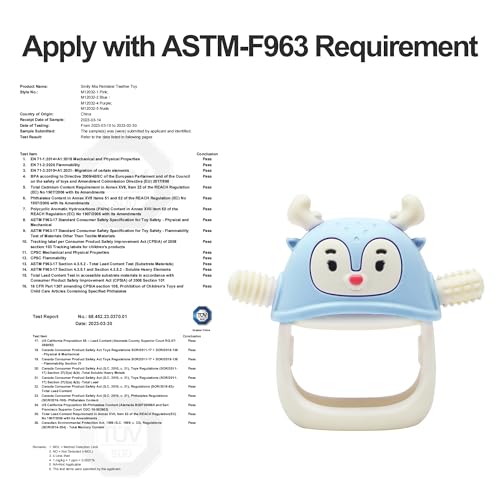 Smily Mia 2 Packs Baby Teething Toy for 0-6 6-12 Months, Food Grade Silicone Teething Mitten, Anti Dropping Wrist Hand Teethers Baby Chew Toys for Sucking&Chewing, BPA Free, Light Blue