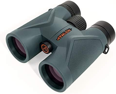 Athlon Optics 10x42 Midas UHD Gray Binoculars with Eye Relief for Adults and Kids, High-Powered Binoculars for Hunting, Birdwatching, and More