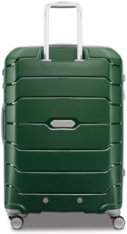 Samsonite Freeform Large Checked Luggage with Dual 360° Spinner Wheels - TSA Lock, Airline-Approved - Lightweight Durable Polypropylene Expandable Hardshell - Pine Green