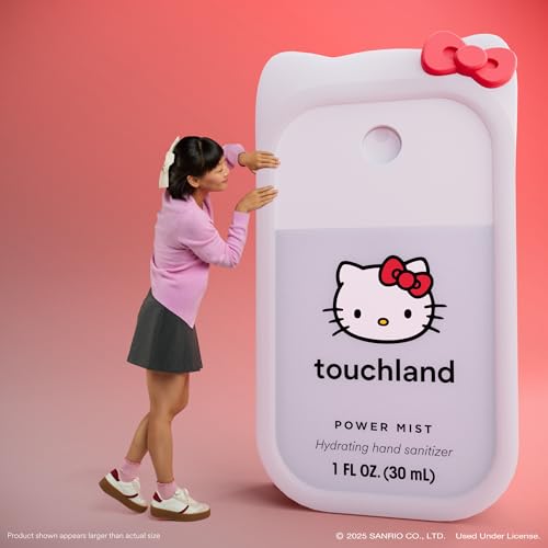 Touchland x Hello Kitty® Hand Sanitizer + Mist Case, Scented & Stylish Hydrating Sanitizer Spray Bundle, Travel Size, Dye Free