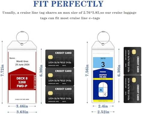30 Pack Luggage Tags Travel Essentials & Cruise Essentials for NCL, Princess, Carnival, Royal Caribbean & Celebrity Cruise Ships by SEAVILIA