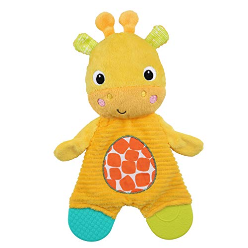 Bright Starts Snuggle & Teethe BPA-Free Crinkle Teething Plush Baby Toy - Giraffe (Pack of 6)