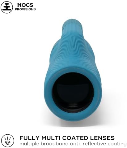 Nocs Provisions Field Tube 8x32 Waterproof Monocular, 8X Magnification Telescope, Bak4 Prism, Wide Field of View for Bird Watching, Backpacking & Wildlife Viewing - Corsican Blue