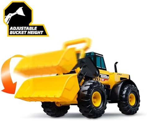 Tonka Steel Classics Front Loader - Made with Steel & Sturdy Plastic, Yellow Toy Construction Truck, Boys and Girls, Kids, Toddlers, Ages 3+