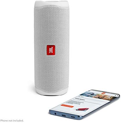 JBL FLIP 5 Waterproof Portable Bluetooth Speaker - White (Renewed)