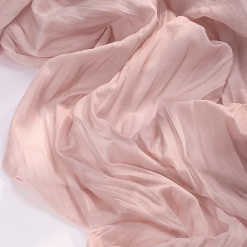 Socomi 3pcs Pink Cheesecloth Table Runner Summer Boho Rustic Gauze Dusty Pink Farmhouse 120 inch 10FT Cheese Cloth Runner for Wedding Party Baby Shower Birthday Home Decor Holiday Decorations