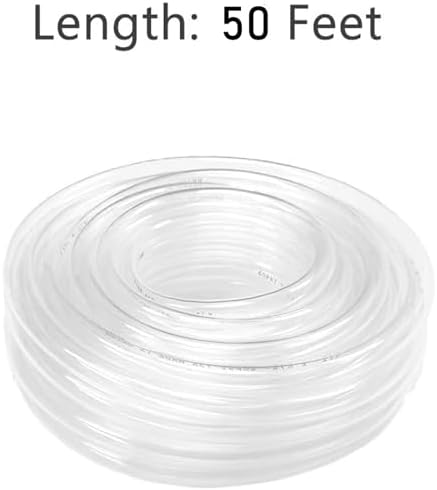 Eastrans Flexible PVC Hose, Hybrid PVC Tubing, Lightweight Plastic Tubing, 7/8 Inch ID, 50-Feet Length