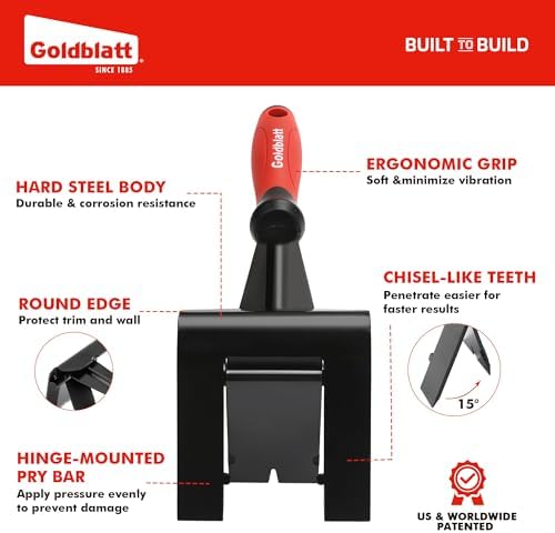 Goldblatt Trim Puller, Tile Removal Multi-Tool for Commercial Work & Home Improvement, Baseboard, Molding, Siding and Floor Removal, Remodeling