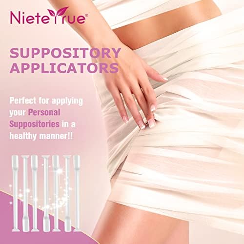 (60 Counts) Nieteyrue Suppository Applicator for Women Fit to Size 00 Cap-sules Soft Tip Auxiliary Tool for Pills Feminine Care Tablet Applicators Individually Wrapped
