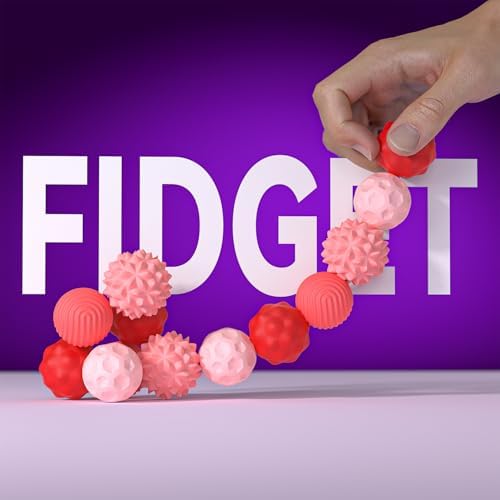 Magnetic Sensory Balls Fidget Toys - 8pcs Attraction Balls with Textures Silicone Shell for Adults,Stress Relief Toy for Autism Anxiety,Desk Fidget Toys,Stocking Stuffers for Teens Womens Gifts