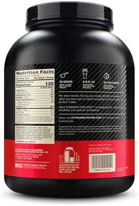Optimum Nutrition Gold Standard 100% Whey Protein Powder, Chocolate Peanut Butter, 5 Pound (Packaging May Vary)