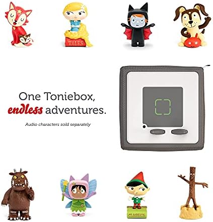 Toniebox Audio Player Starter Set with Playtime Puppy - Listen, Learn, and Play with One Huggable Little Box - Gray