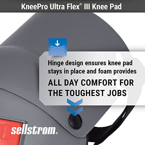 Sellstrom Ultra Flex III KneePro Professional Knee Pads for Men & Women with Triple-Layer Foam Cushioning, Heavy Duty Outer Shell, Speed Clips - for Construction Work, Gardening, Roofing, Flooring