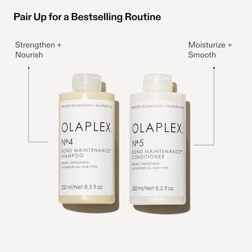 Olaplex No. 4 Bond Maintenance Shampoo, Repairs, Strengthens, & Nourishes All Hair Types, Adds Shine & Leaves Hair Feeling Soft, 8.5 fl oz