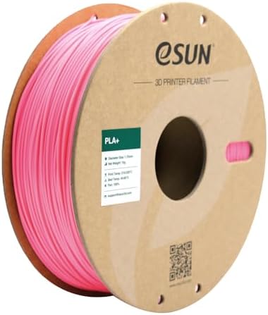 eSUN PLA+ Filament 1.75mm, 3D Printer Filament PLA Plus, Dimensional Accuracy +/- 0.03mm, 1KG Spool (2.2 LBS) 3D Printing Filament for 3D Printers, Pink