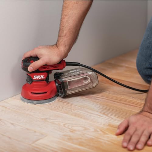 SKIL 5” Random Orbital Sander with Cyclonic Dust Box & 3pc Sanding Sheet - SR211601, Multicolor