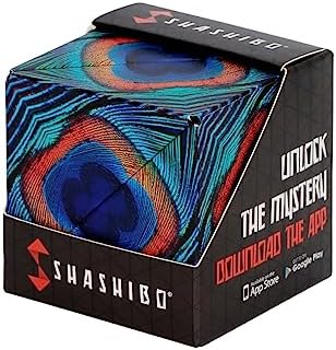 SHASHIBO Shape Shifting Box - STEM Magnetic Fidget Cube that Transforms Into Over 70 Shapes, Download Fun in Motion Toys Mobile App (Wings)