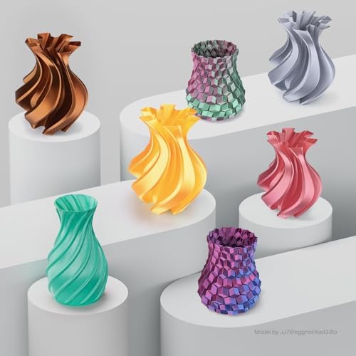 ELEGOO Silk PLA Filament 1.75mm Dual Color Black Purple 1KG, Shiny 3D Printer Filament Dimensional Accuracy +/- 0.05mm, 1kg Spool(2.2lbs) Fits for Most FDM 3D Printers