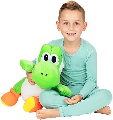 Franco Kids Bedding Super Soft Plush Cuddle Pillow Buddy, One Size, Mario Yoshi
