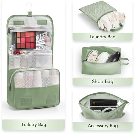 10 Set Compression Packing Cubes for Travel Essentials,Compressible Expandable Packing Cubes for Suitcase,OlarHike Luggage Organizer Bags for Travel,Handy Helper for Organizing Clothes(Matcha Green)