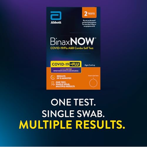 BinaxNOW COVID-19/Flu A&B Combo Self Test, 2 Count