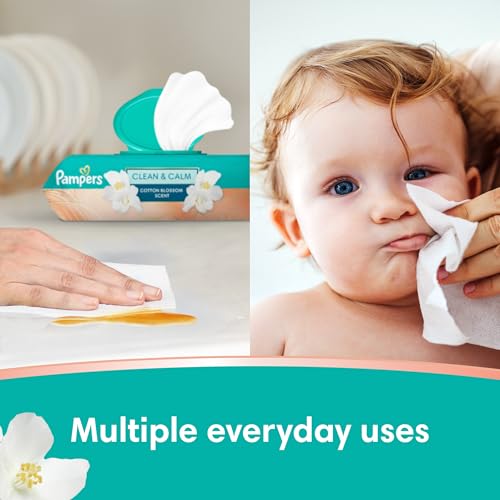 Pampers Wipes, Clean & Calm, Cotton Blossom Scent, 672 Wipes Total (12X Pop-Top Packs)