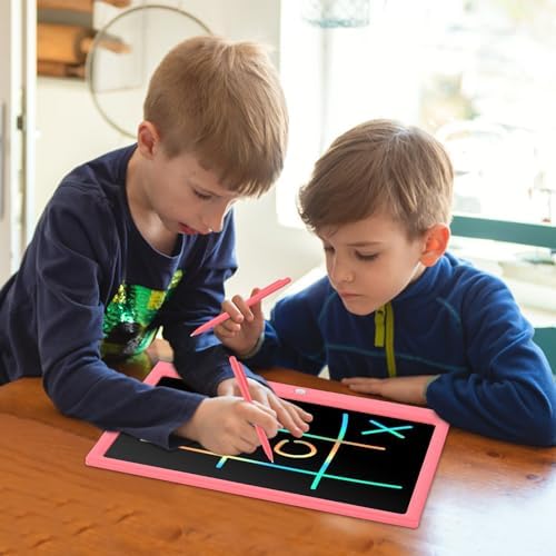 EooCoo Toys for Ages 4-8, 15 Inch LCD Writing Tablet, Drawing Pad Doodle Board, No Mess Coloring Books for Kids, Toddler Travel Essentials Girls Gift, Educational Toy for 4 5 6 7 8 Years Old Kid