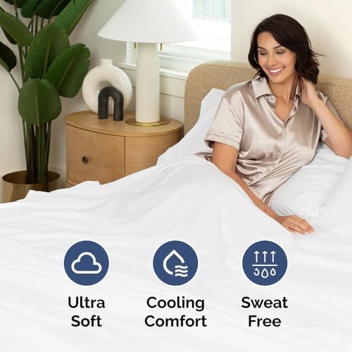 Extra Deep King Sheet Set - 6 Piece Breathable and Cooling Sheets - Hotel Luxury Bed Sheets Set - Easy & Secure Fit - Soft, Wrinkle Free and Comfy Sheets Set - White Sheet Set with Extra Deep Pockets