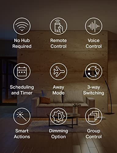 Kasa Smart 3 Way Dimmer Switch KIT, Dimmable Light Switch Compatible with Alexa, Google Assistant and SmartThings, Neutral Wire Needed, 2.4GHz, ETL Certified, No Hub Required, White (KS230 KIT v2)