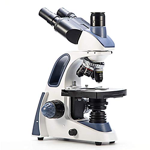 Swift SW380T 40X-2500X Magnification, Siedentopf Head, Research-Grade Trinocular Microscope Compound Lab with Wide-Field 10X/25X Eyepieces, Mechanical Stage, Ultra-Precise Focusing, Camera-Compatible