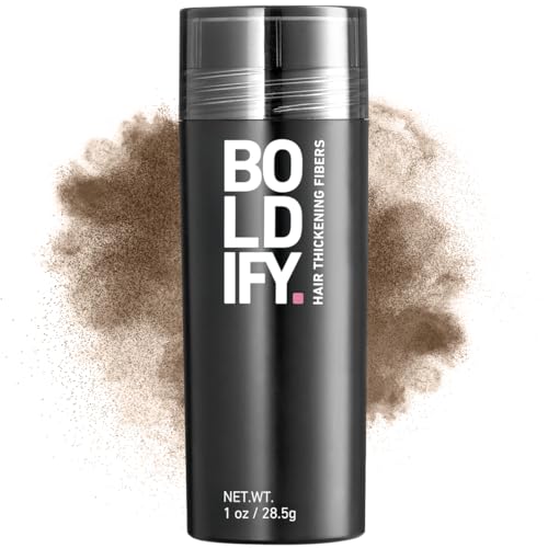 BOLDIFY Hair Fibers (28.5g) - Fill In Thinning and Fine Hair for an Instantly Fuller, Thicker Look - 14 Shades for Women & Men - Light Brown