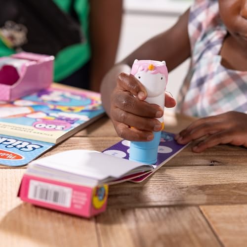 Melissa & Doug Sticker Wow!™ Unicorn Bundle: 24-Page Activity Book, Refillable Sticker Stamper, Mini Pad, 500 Stickers, Arts and Crafts for Kids Ages 3+