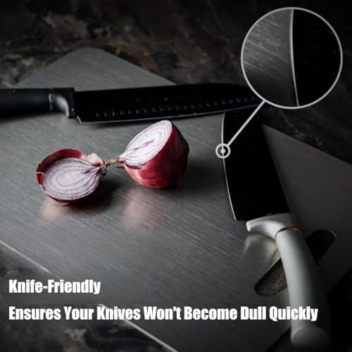 Titanium Cutting Board - 2025 New Upgrade 100% Pure Titanium Cutting Boards for Kitchen Double Sided Non Toxic Titanware Cutting Board,Hygiene Durable Dishwasher Safe Chopping Board (18"L x 12"W)