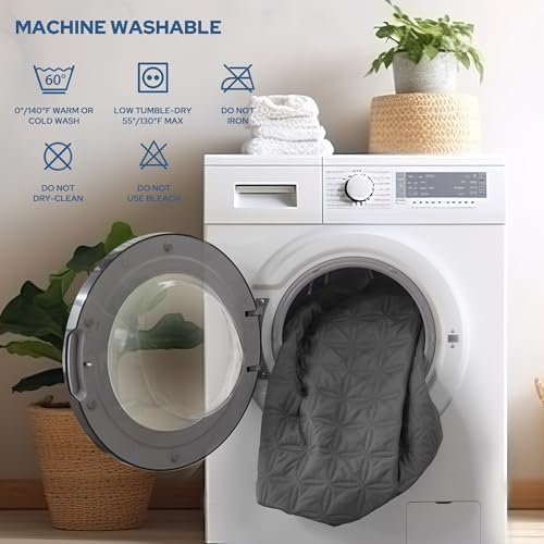 BEDLORE Waterproof Mattress Protector, Noiseless Queen Size Mattress Pad with Deep Pocket Fitted Up to 6"-18", Soft Breathable Dirt-Proof Bed Mattress Cover Washable Bedroom, Hotel (Gray)